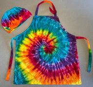 Toddler Color Swirls Apron w/ hat